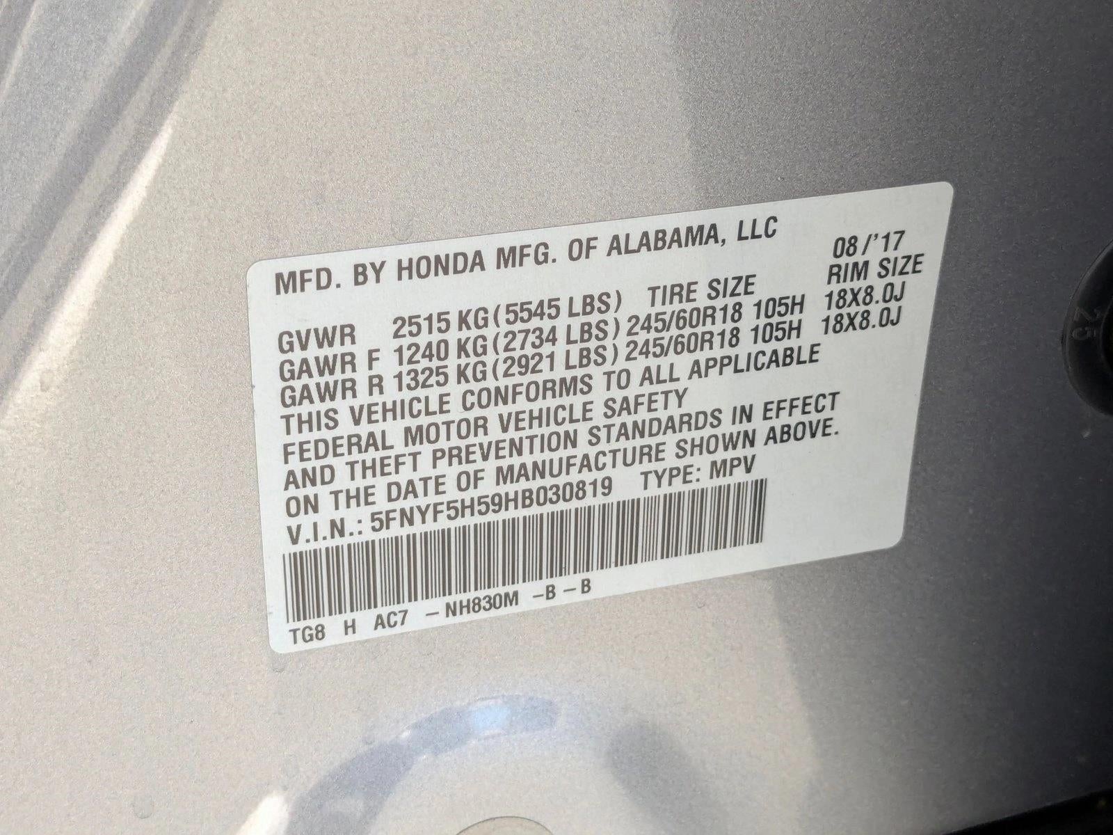 2017 Honda Pilot EX-L 2WD