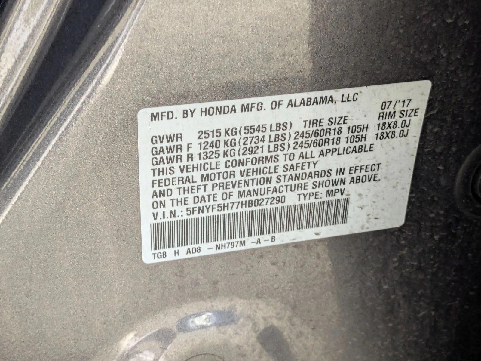 2017 Honda Pilot EX-L w/Navigation 2WD