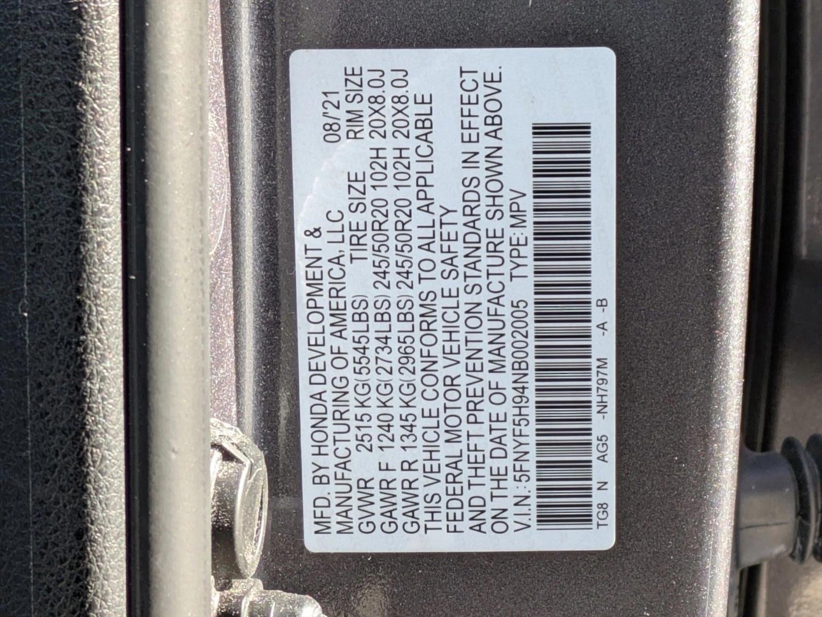 2022 Honda Pilot Touring 8-Passenger 2WD