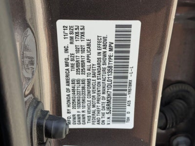 2013 Honda CR-V EX-L 2WD