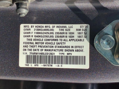 2020 Honda CR-V EX-L 2WD