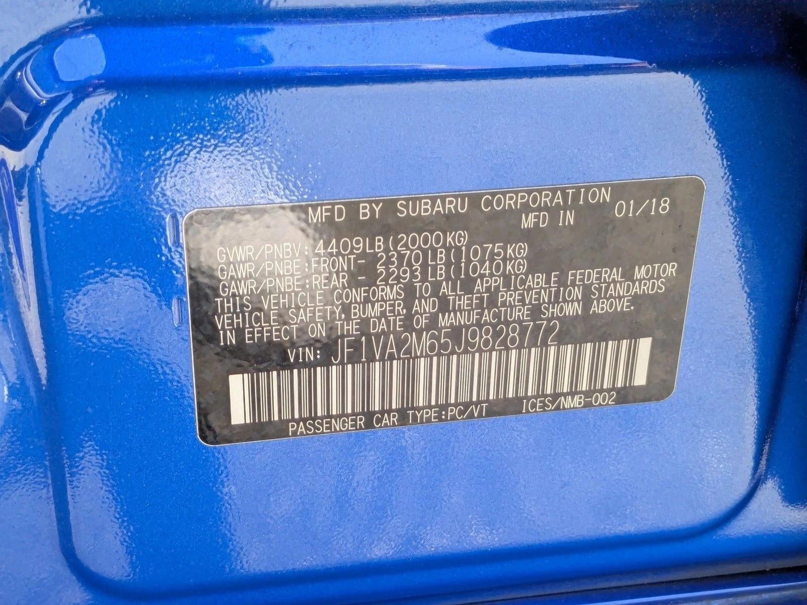 2018 Subaru WRX STI Manual