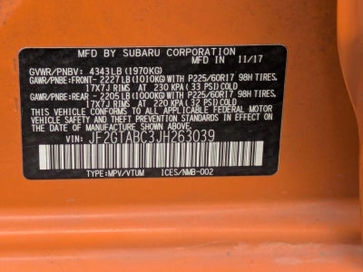 2018 Subaru Crosstrek 2.0i Premium CVT