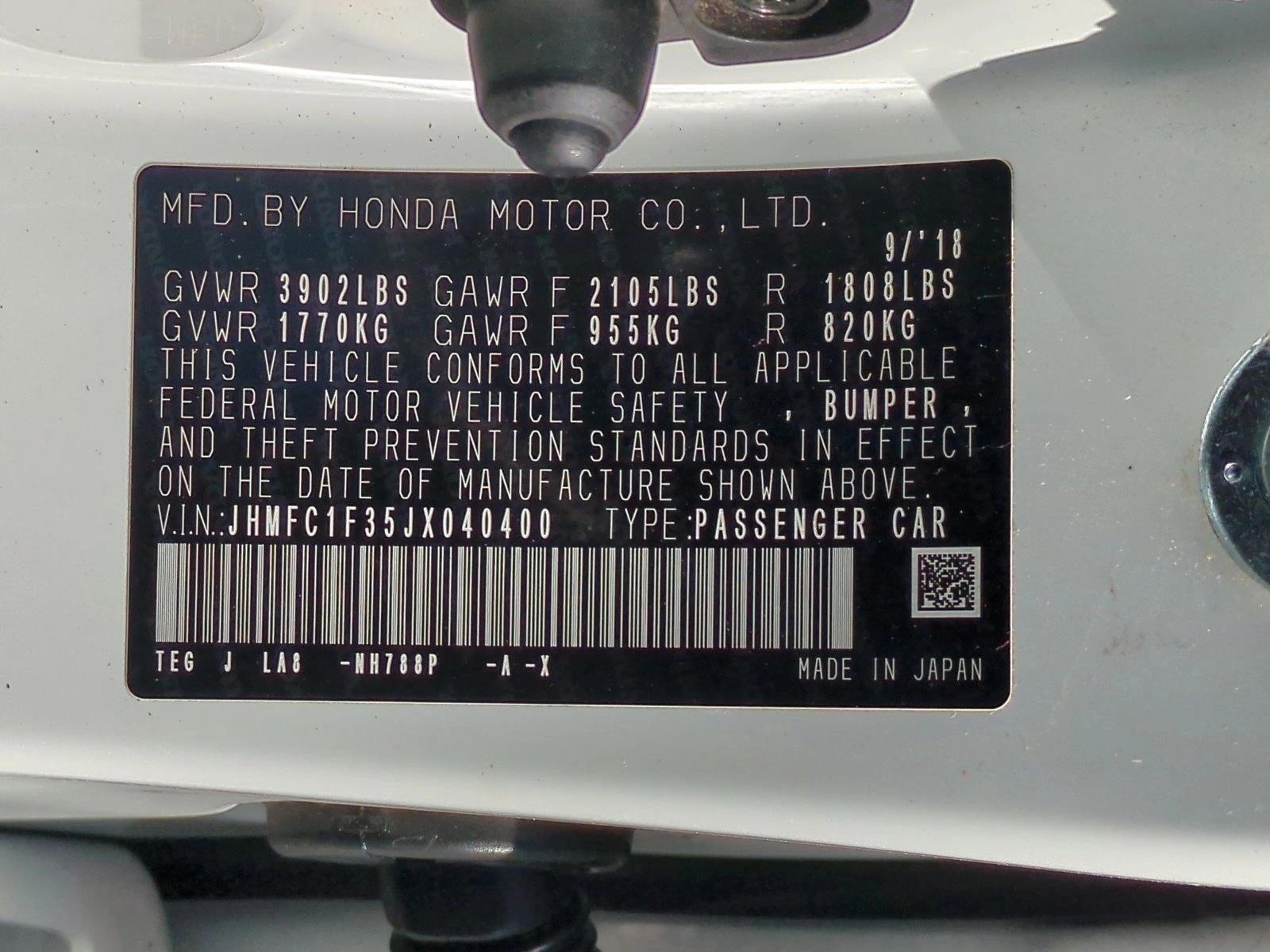 2018 Honda Civic Sedan EX-T CVT