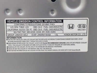 2018 Honda Clarity Plug-In Hybrid Touring Sedan