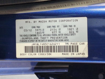 2012 Mazda Mazda3 4dr Sdn Auto i Touring