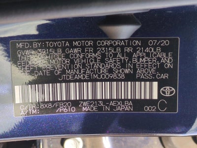 2021 Toyota Corolla Hybrid LE CVT (Natl)