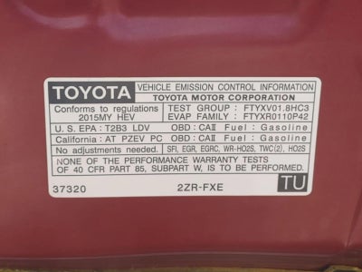2015 Toyota Prius 5dr HB Four (Natl)