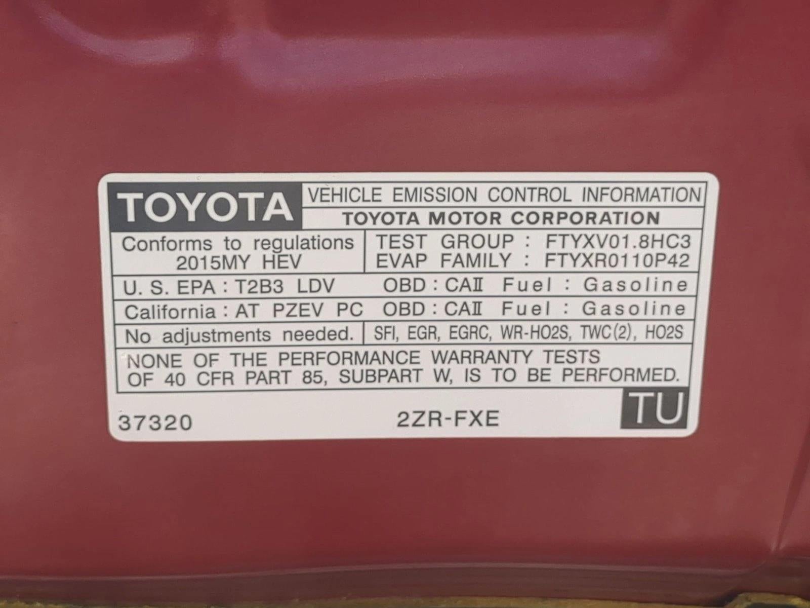2015 Toyota Prius 5dr HB Four (Natl)