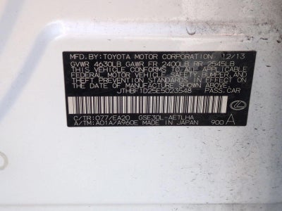 2014 Lexus IS 250 4dr Sport Sdn Auto RWD