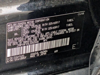 2020 Toyota RAV4 XLE AWD (Natl)