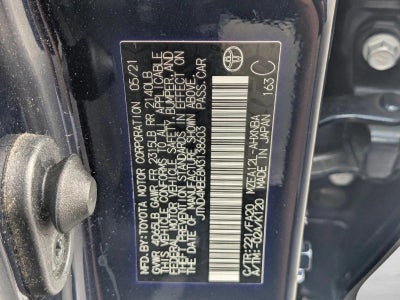 2021 Toyota Corolla Hatchback SE CVT (Natl)