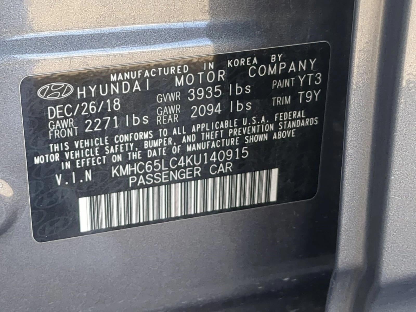 2019 Hyundai IONIQ Hybrid Blue Hatchback