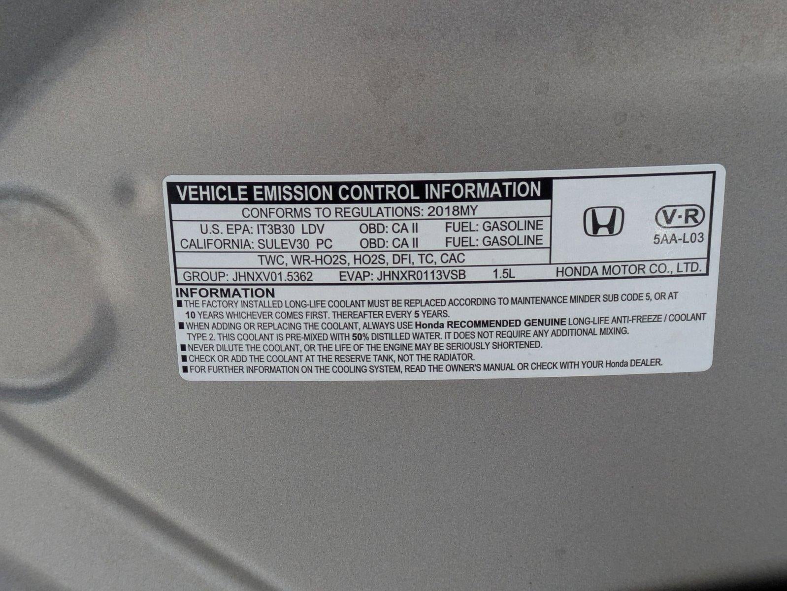 2018 Honda Civic Hatchback EX CVT