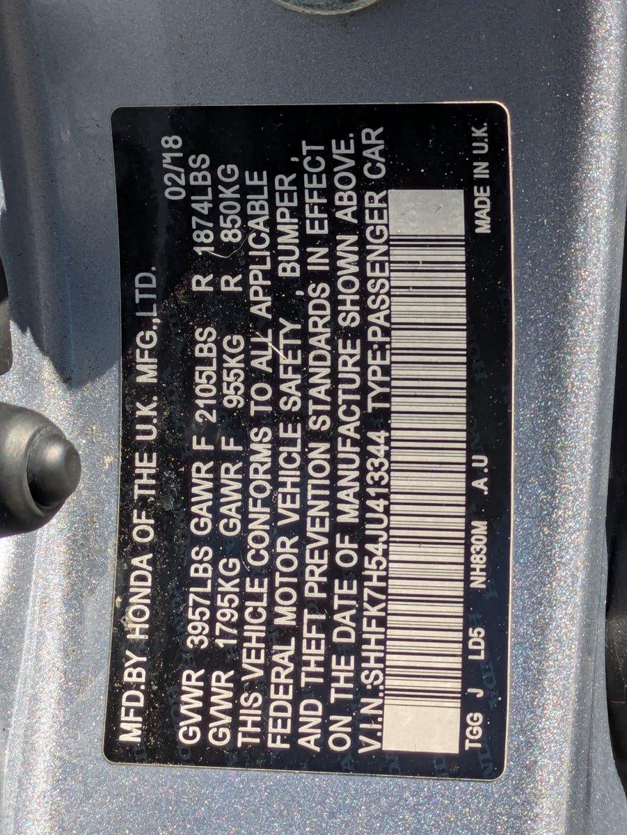 2018 Honda Civic Hatchback EX CVT