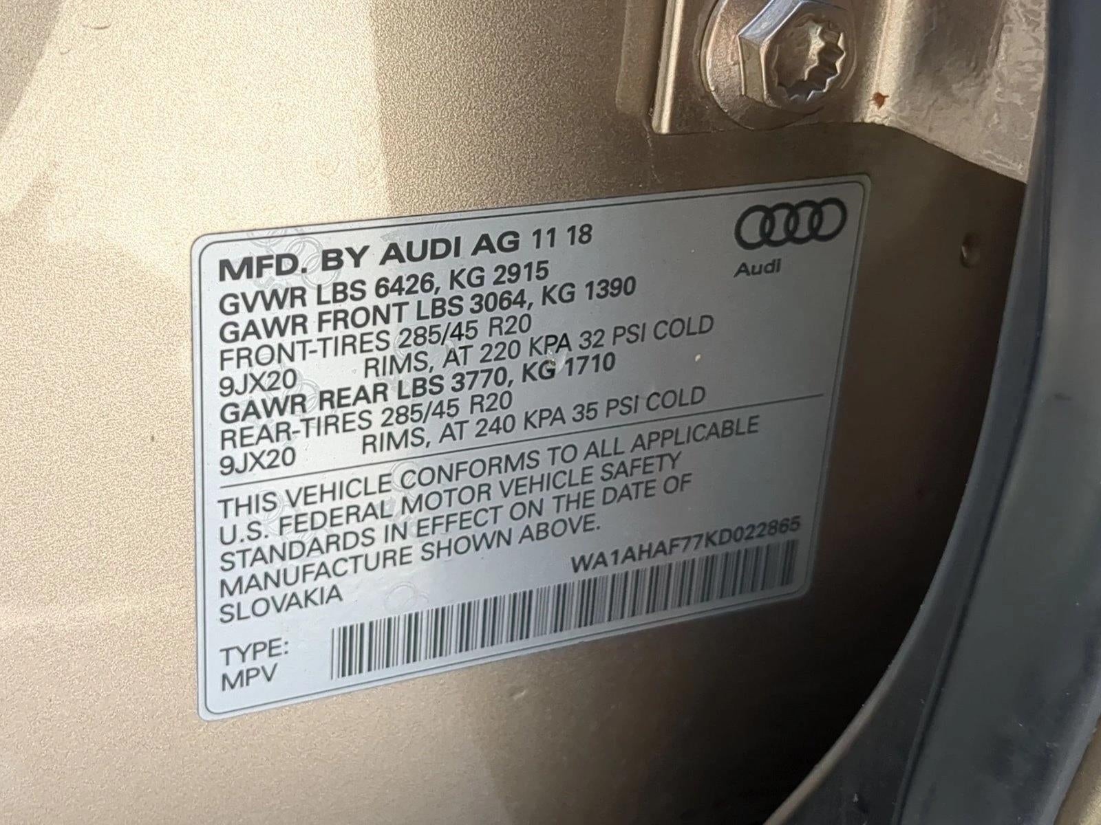 2019 Audi Q7 Premium 45 TFSI quattro