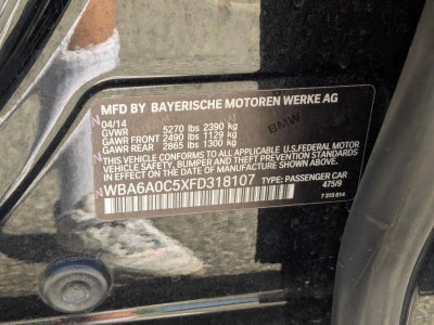 2015 BMW 640i Sedan