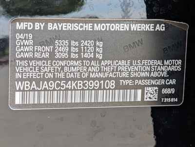 2019 BMW 530e iPerformance Plug-In Hybrid