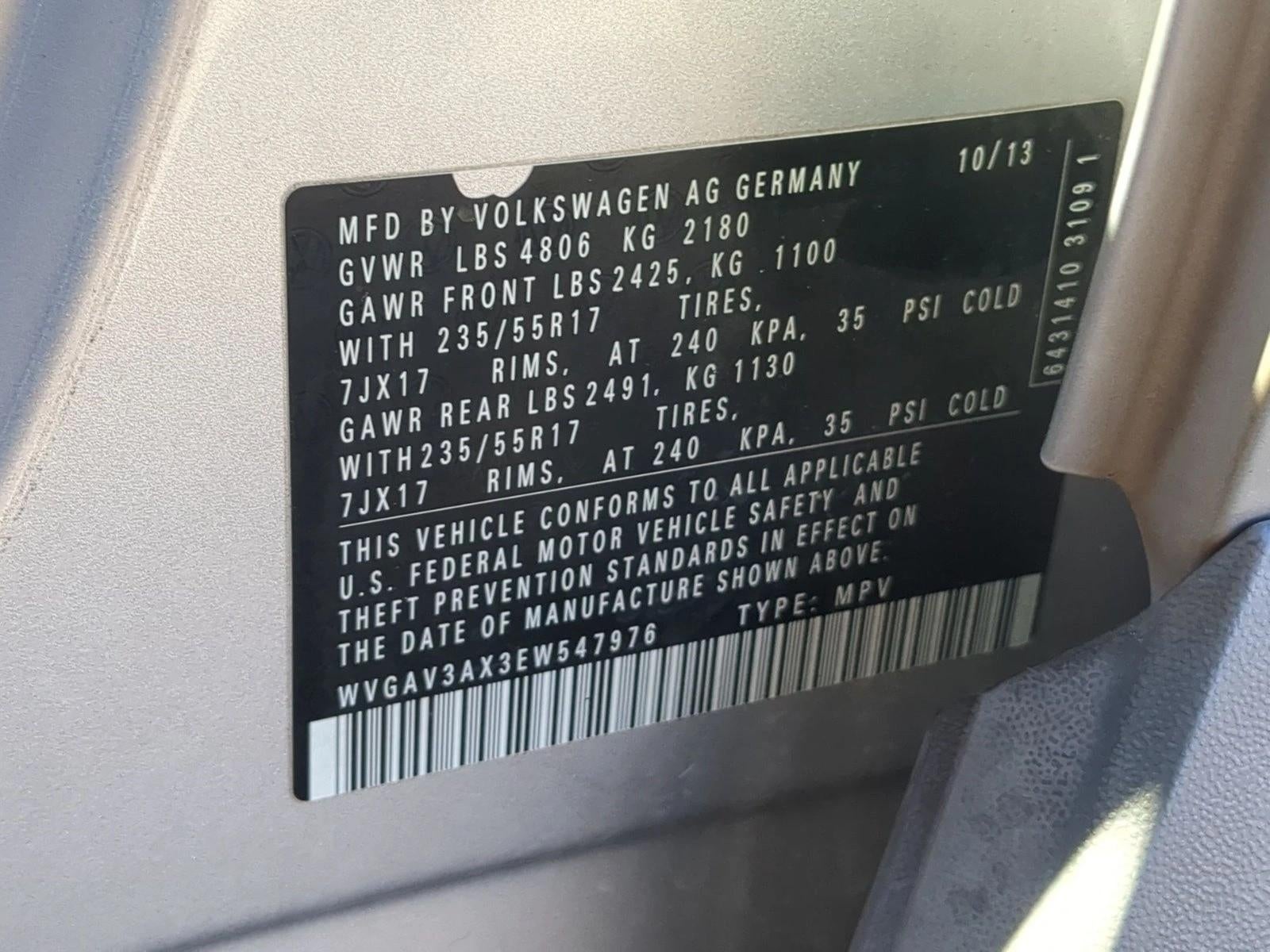 2014 Volkswagen Tiguan 2WD 4dr Auto SE