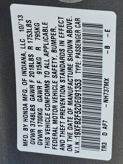 2013 Honda Civic Sedan LX Automatic
