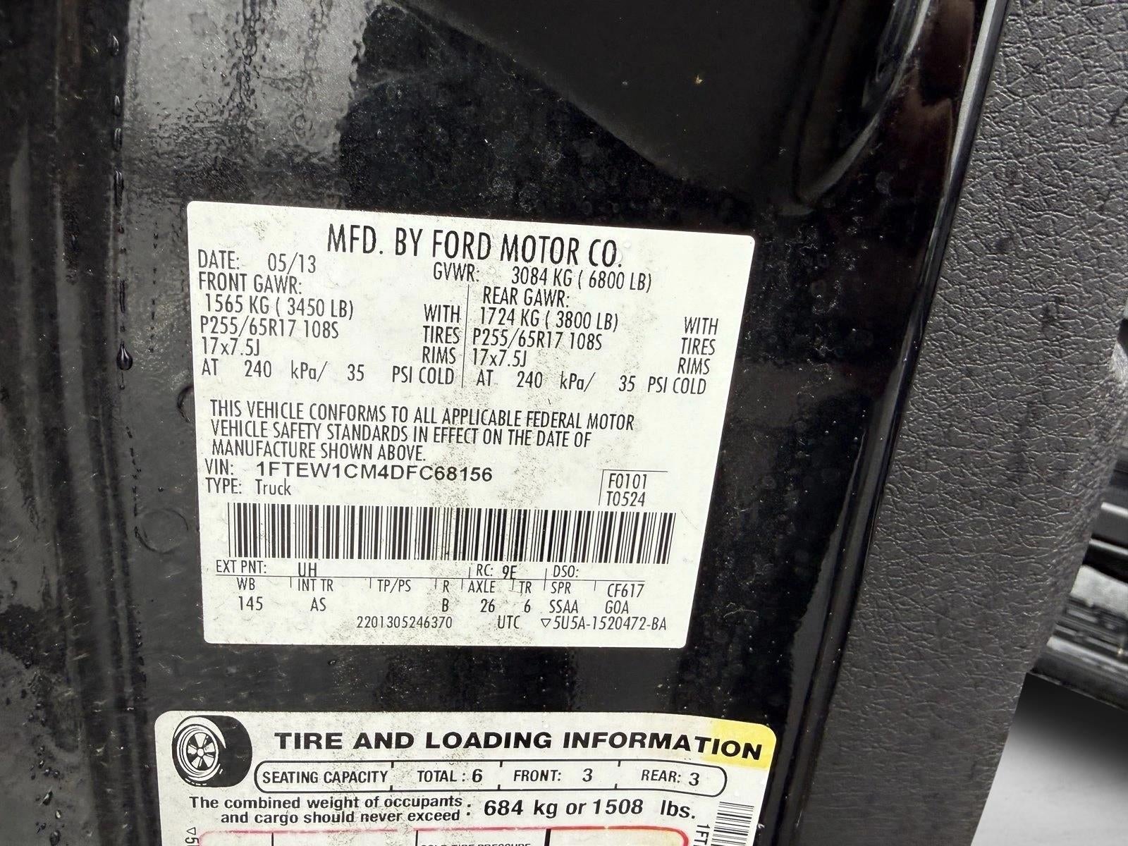 2013 Ford F-150 2WD SuperCrew 5-1/2 Ft Box XL