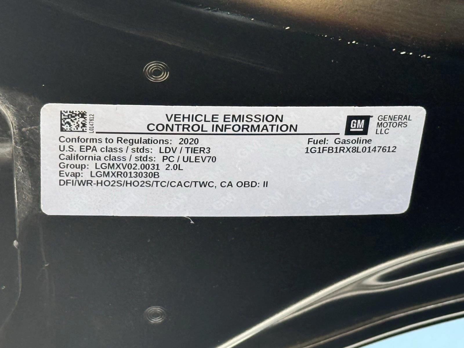 2020 Chevrolet Camaro 2dr Coupe 1LT
