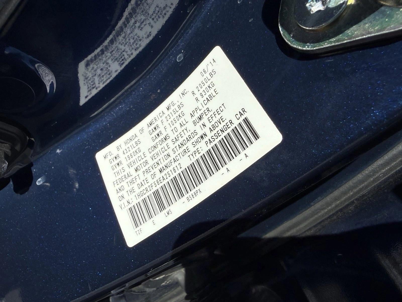 2014 Honda Accord Sedan Sport CVT PZEV