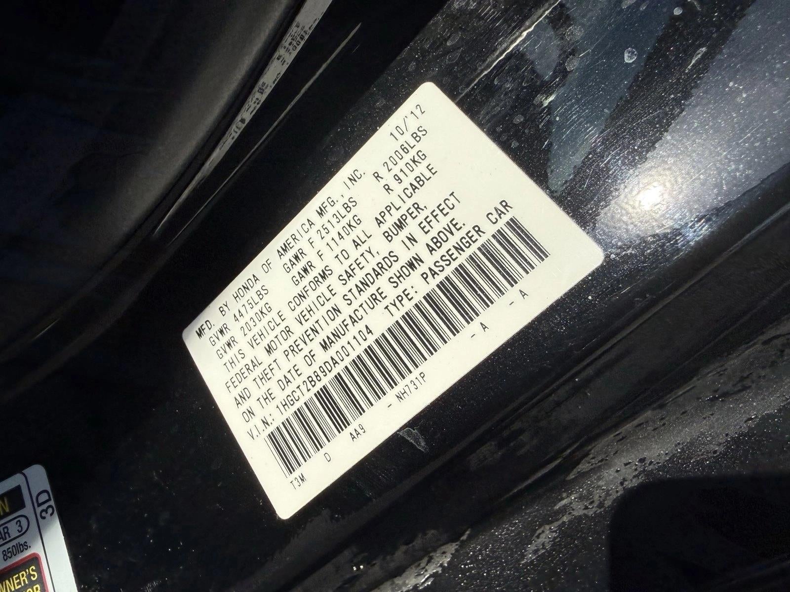 2013 Honda Accord Coupe EX-L V6 Automatic