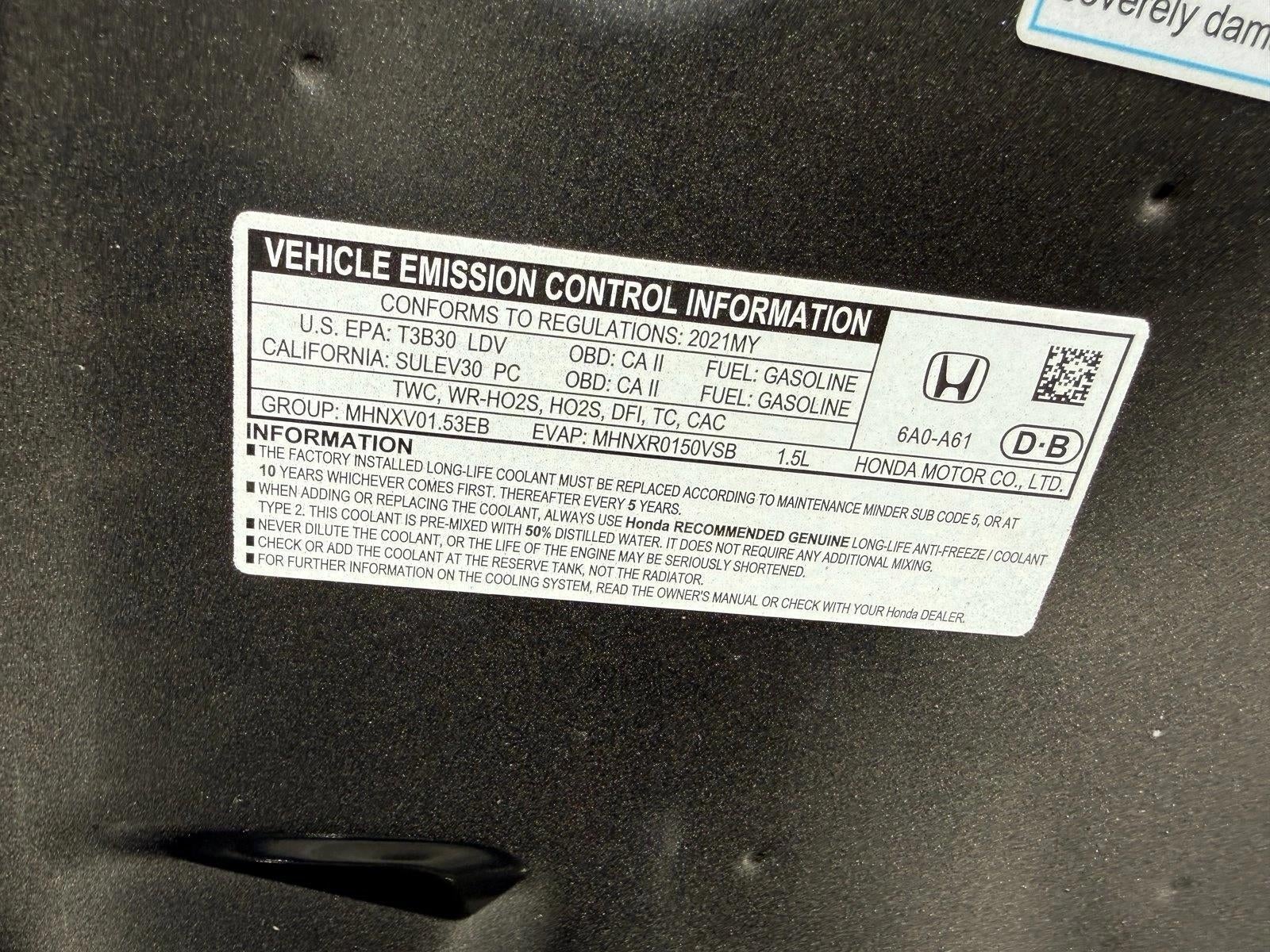 2021 Honda Accord Sedan LX 1.5T CVT