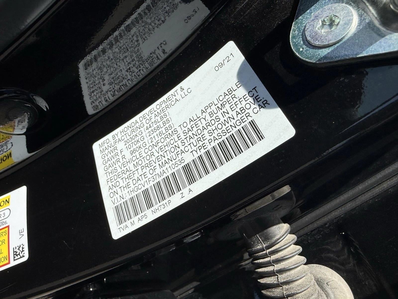 2021 Honda Accord Sedan Sport 1.5T CVT
