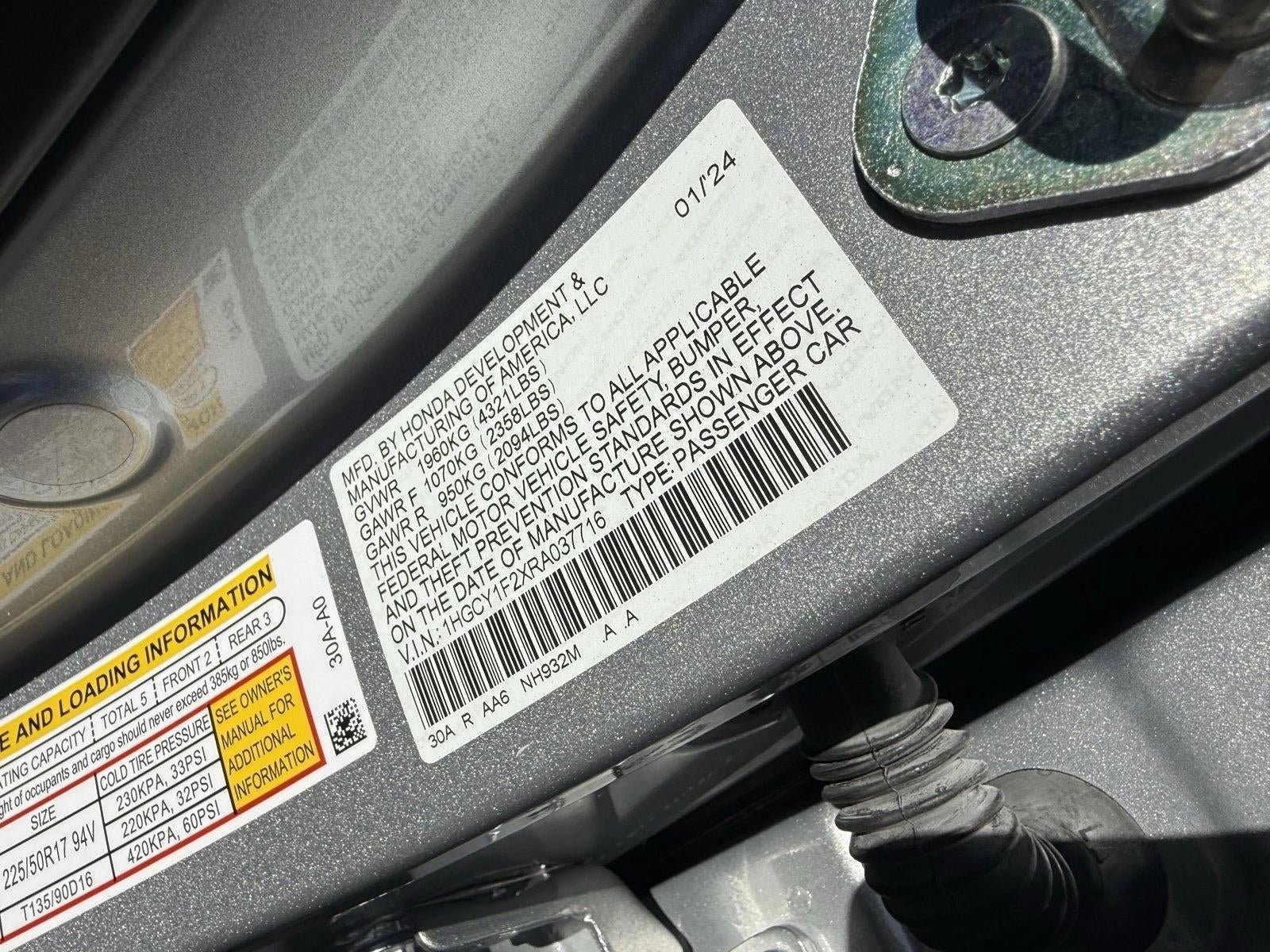 2024 Honda Accord Sedan LX CVT