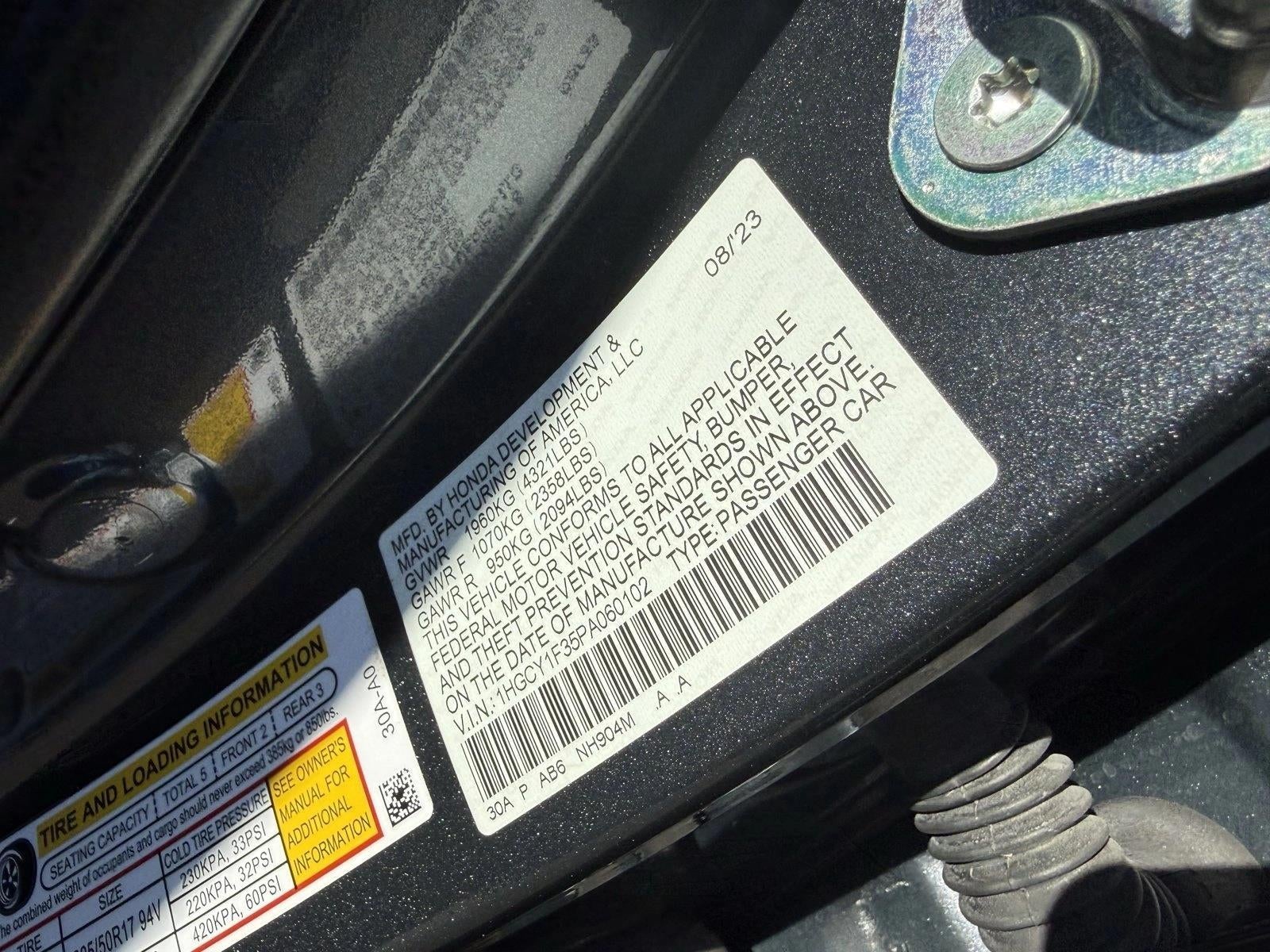 2023 Honda Accord Sedan EX CVT