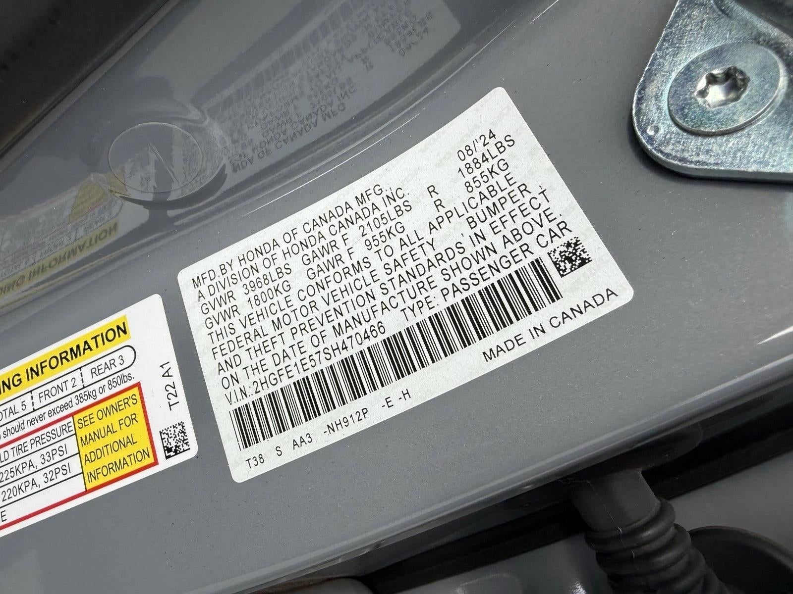 2025 Honda Civic Si Si Manual Sedan w/Summer Tires