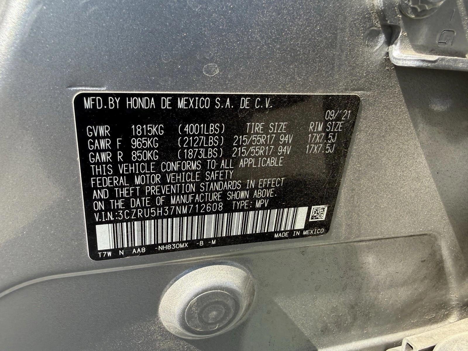 2022 Honda HR-V LX 2WD CVT