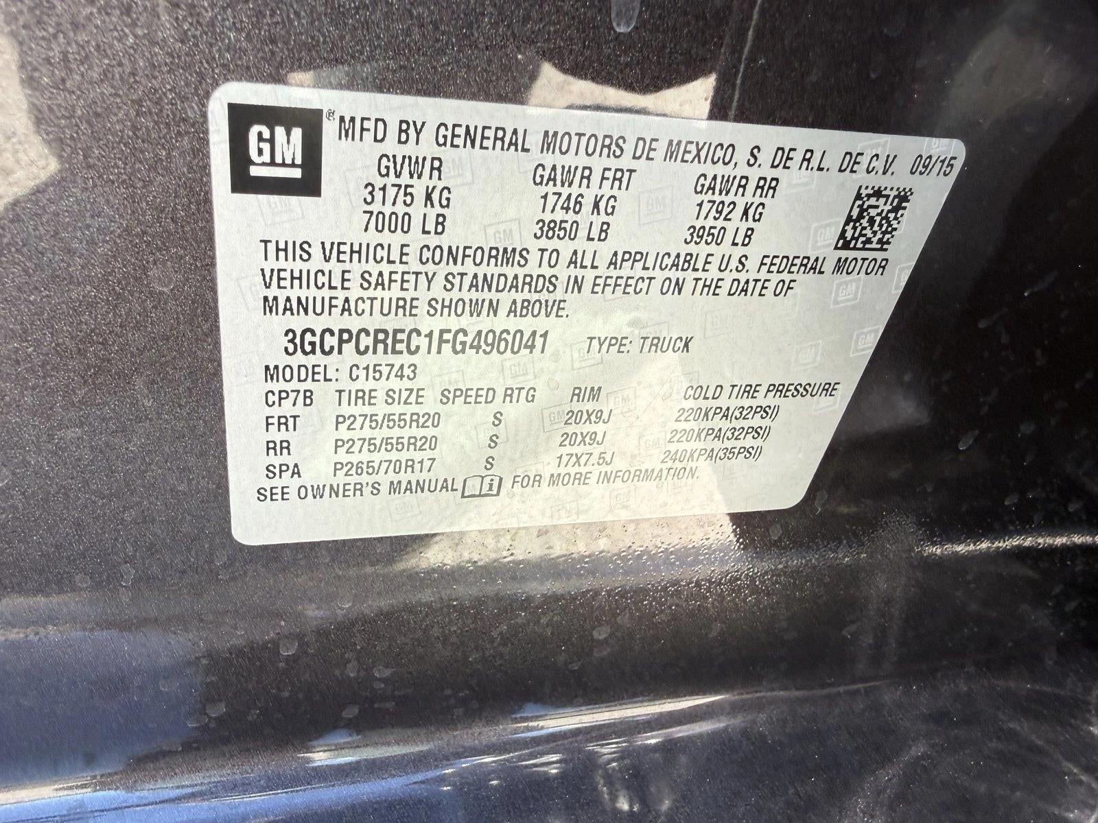 2015 Chevrolet Silverado 1500 Crew Cab Standard Box 2-Wheel Drive LT