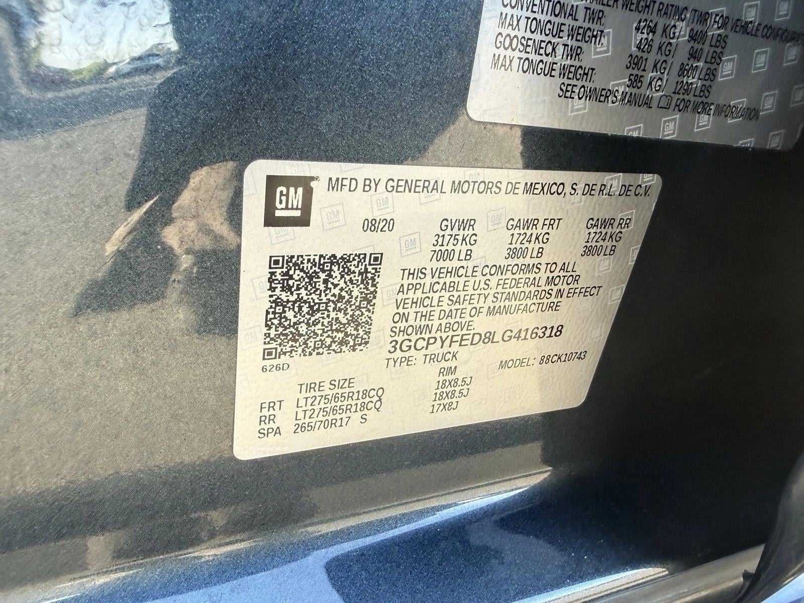 2020 Chevrolet Silverado 1500 Crew Cab Standard Box 4-Wheel Drive LT Trail Boss