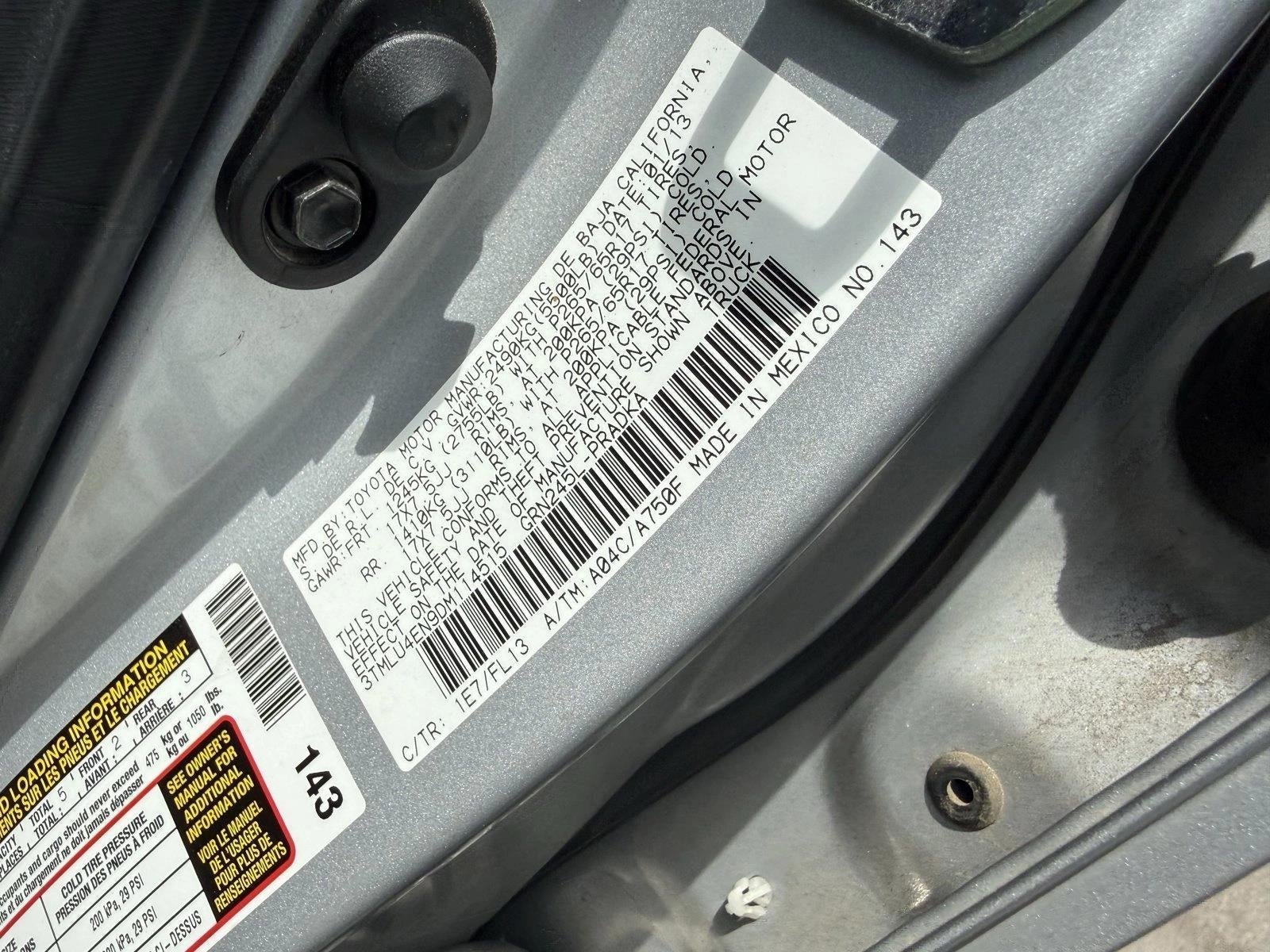2013 Toyota Tacoma 4WD Double Cab Short Bed V6 Automatic (Natl)