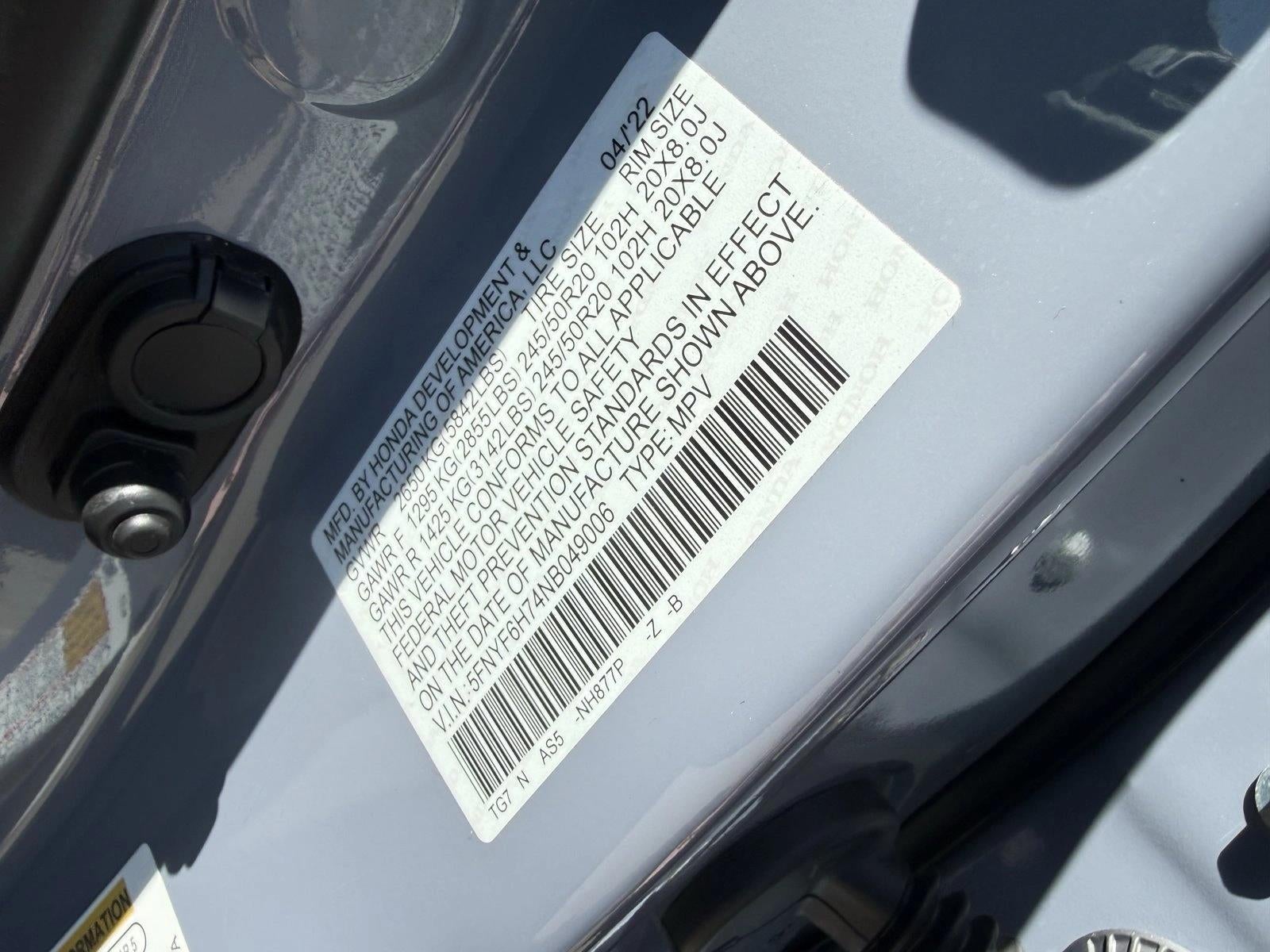 2022 Honda Pilot Black Edition AWD