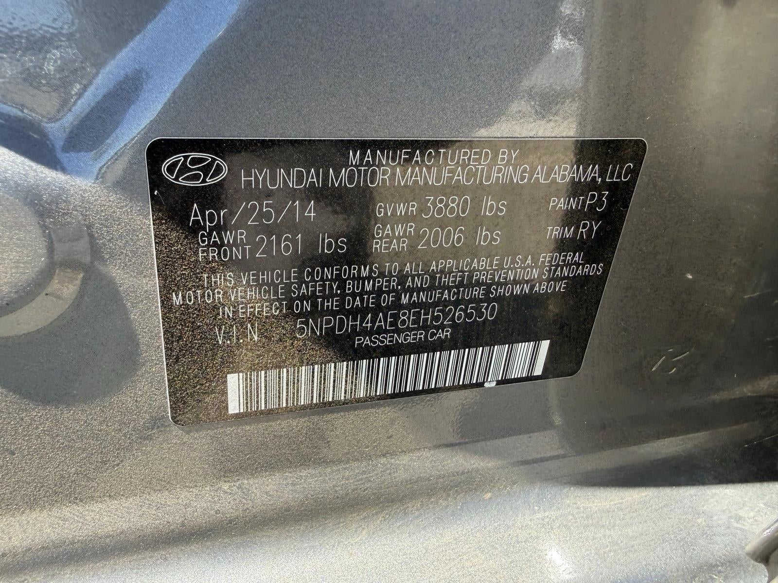2014 Hyundai ELANTRA 4dr Sdn Auto Limited PZEV