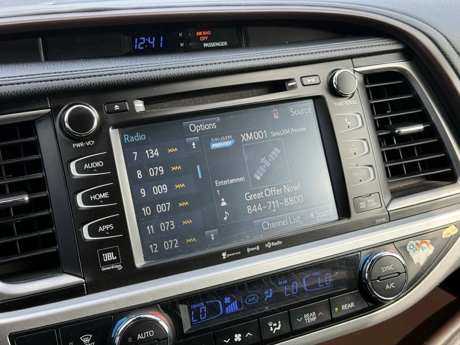 2018 Toyota Highlander Hybrid Limited Platinum V6 AWD (Natl)