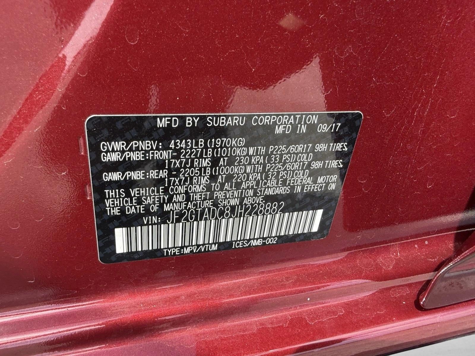 2018 Subaru Crosstrek 2.0i Premium CVT