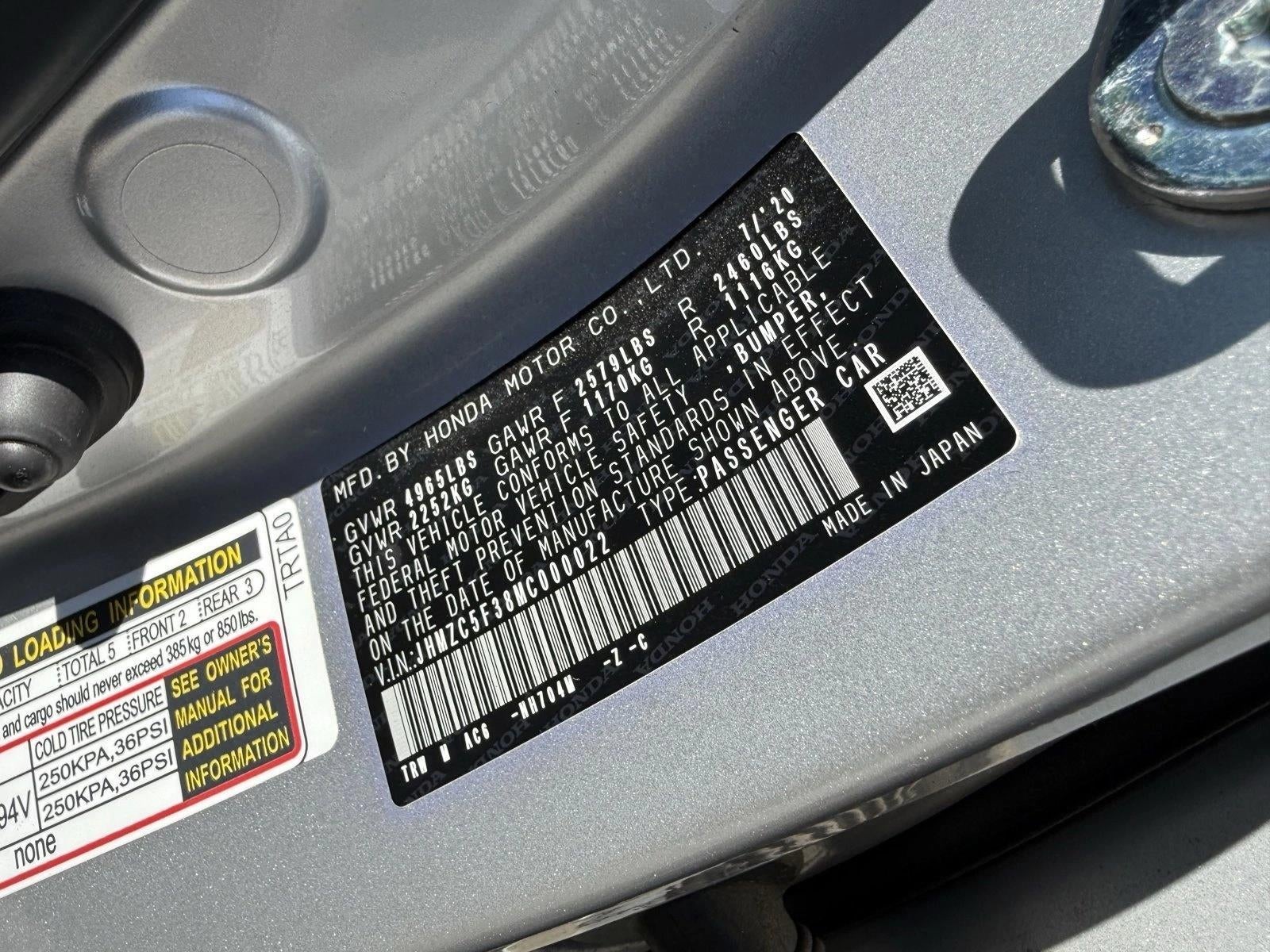 2021 Honda Clarity Plug-In Hybrid Touring Sedan