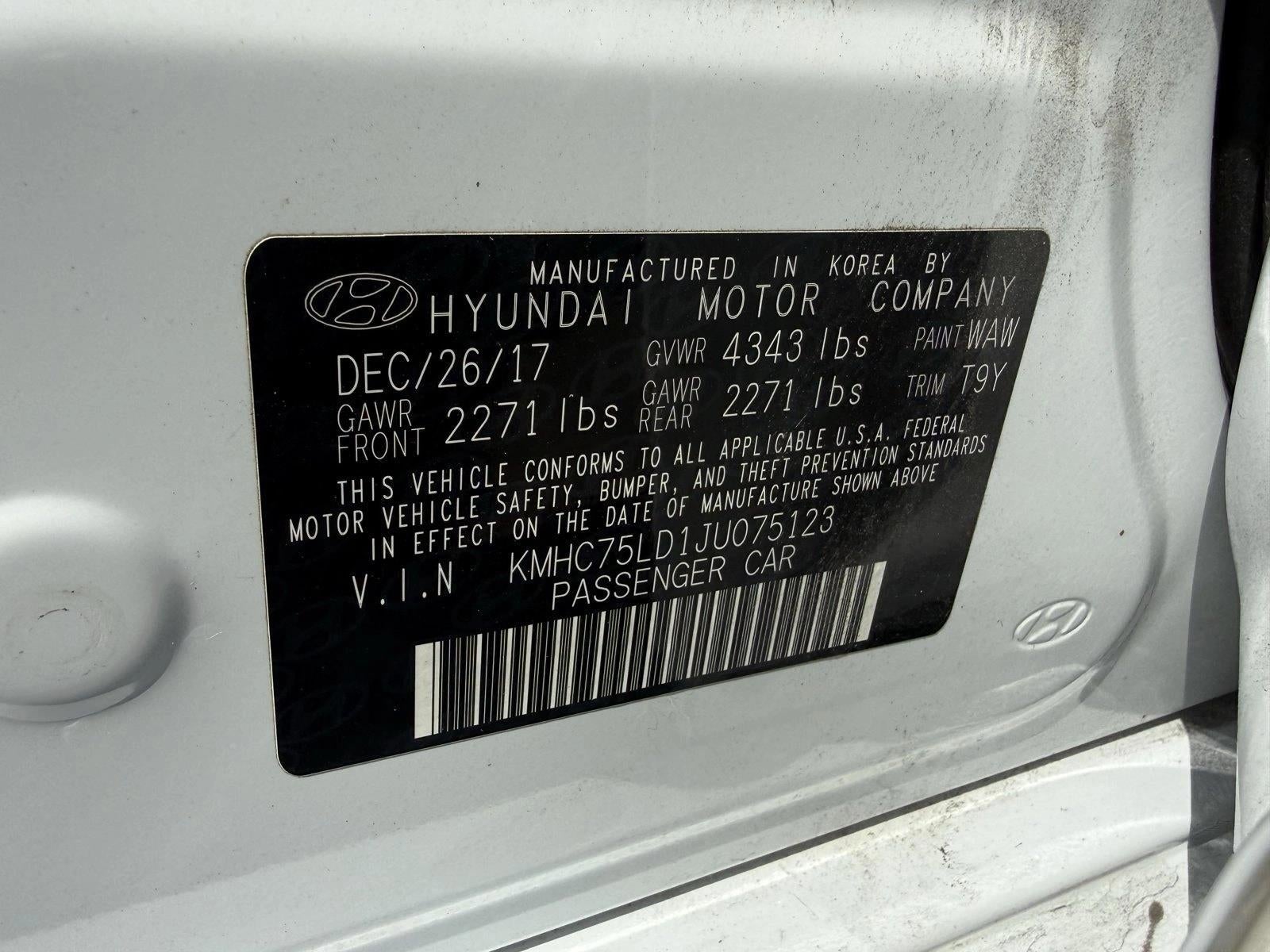 2018 Hyundai IONIQ Plug-In Hybrid Limited Hatchback