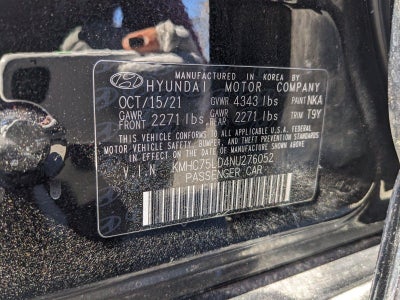 2022 Hyundai IONIQ Plug-In Hybrid SEL Hatchback