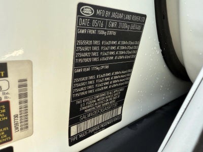 2016 Land Rover Range Rover Sport 4WD 4dr V8 Autobiography