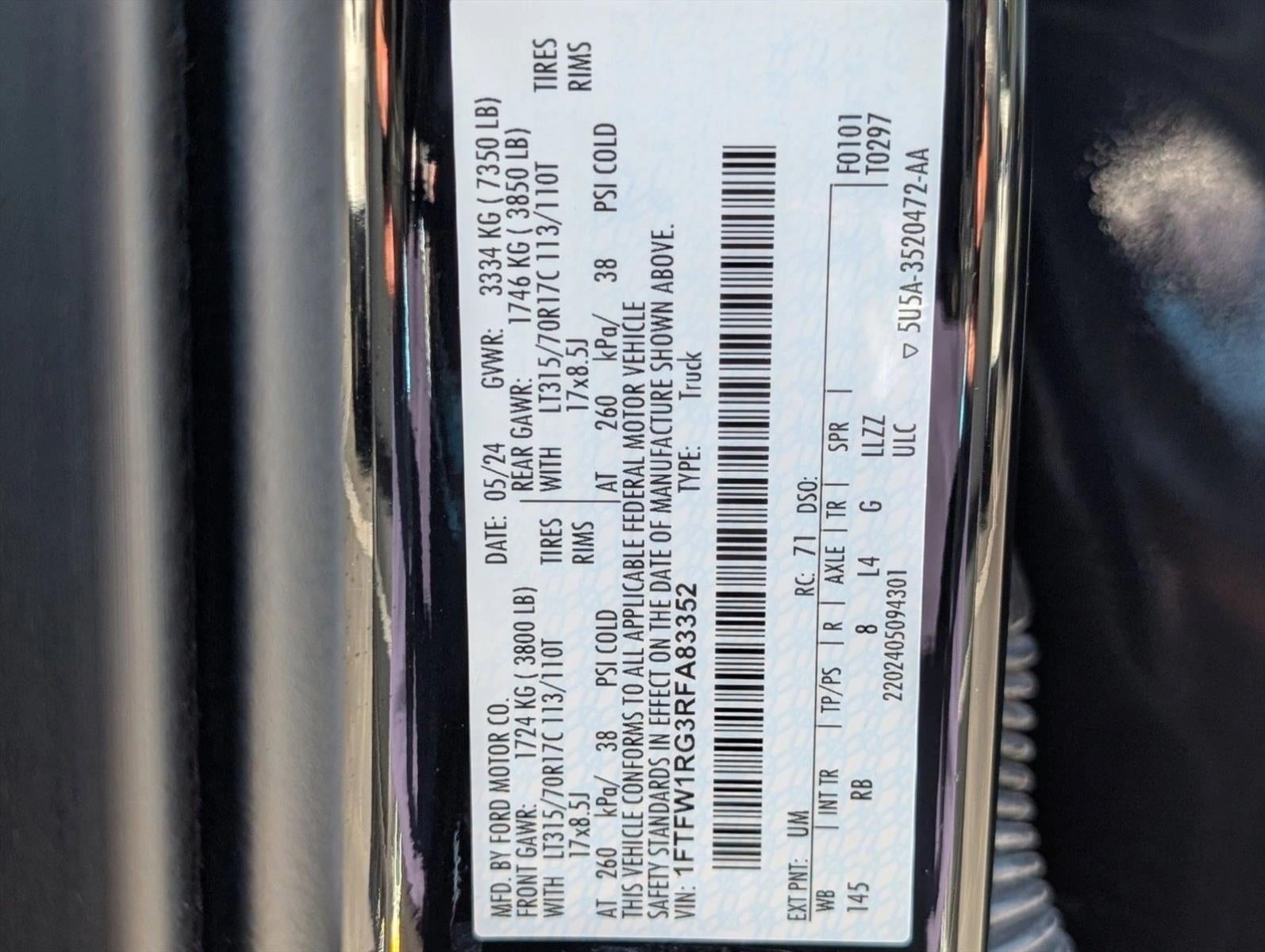 2024 Ford F-150 Raptor 4WD SuperCrew 5.5' Box