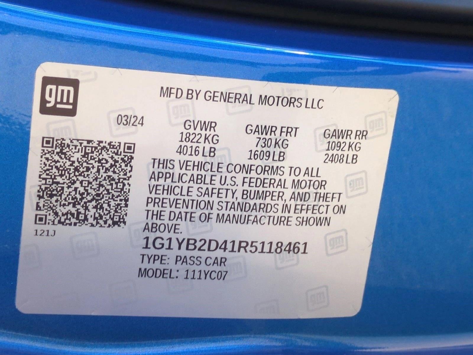 2024 Chevrolet Corvette Stingray Coupe 2LT