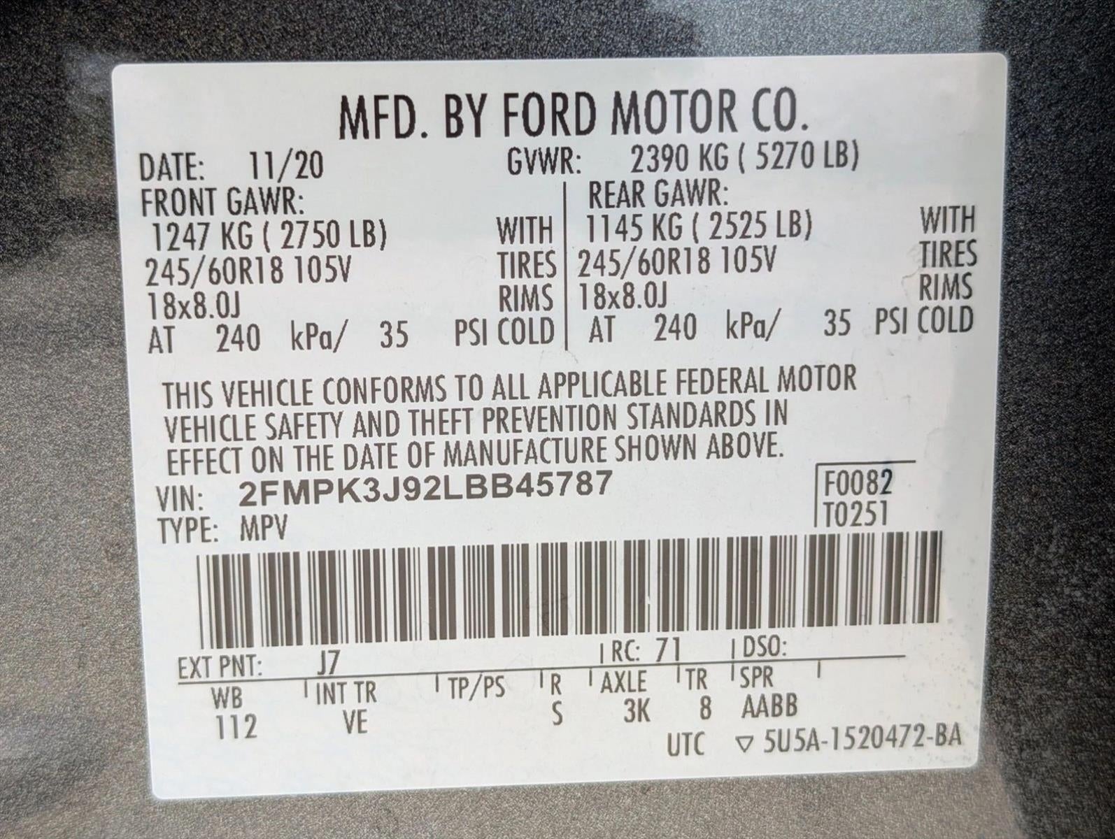 2020 Ford Edge SEL FWD
