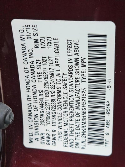 2016 Honda CR-V EX 2WD