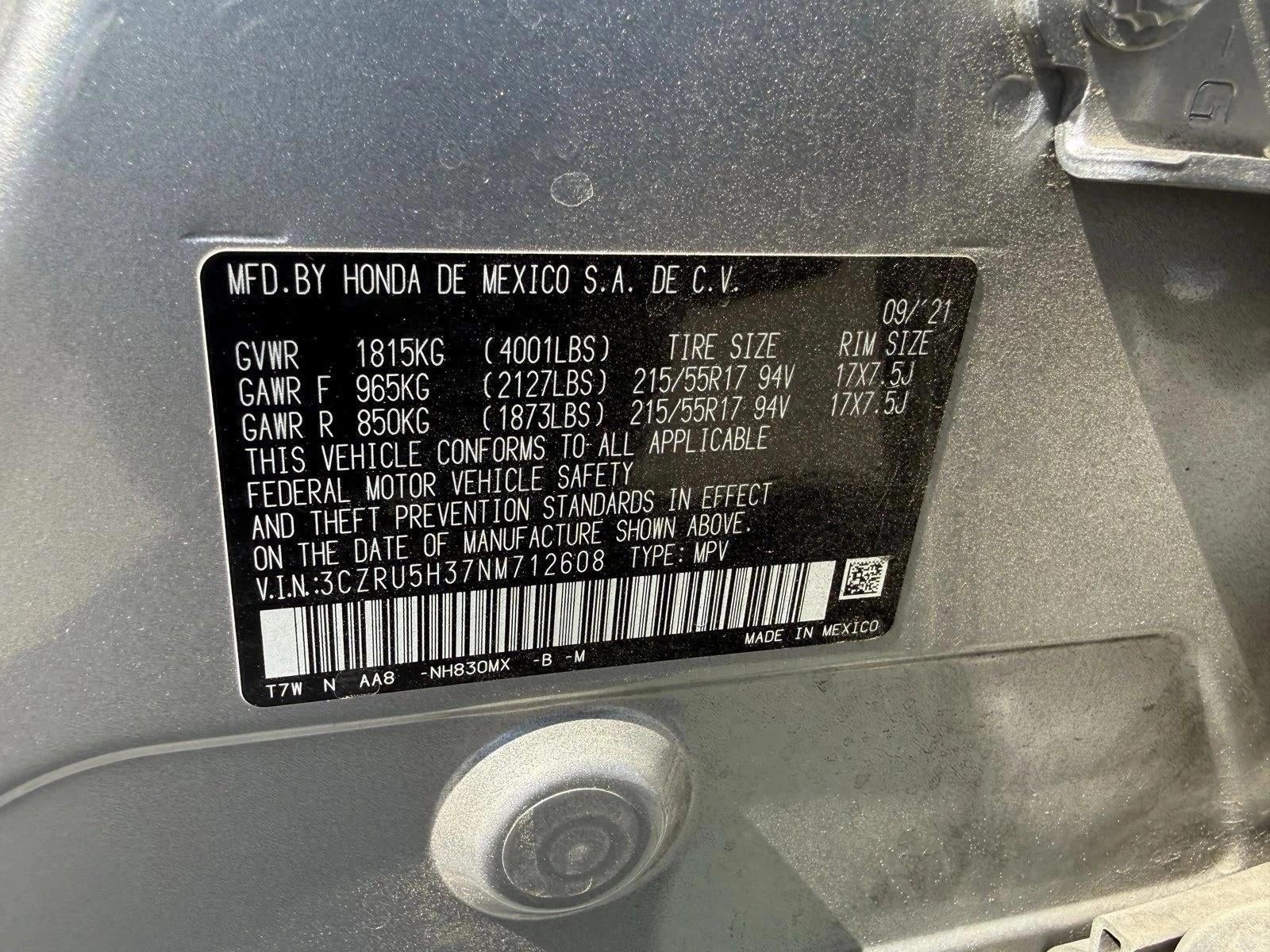 2022 Honda HR-V LX 2WD CVT